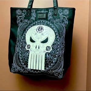 Loungefly Marvel Punisher Sugar Skull Tote